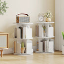 2-Tier Rotating Bookshelf with Dividers and Anti-falling Baffles by LJGDeals