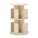 2-Tier Rotating Bookshelf with Dividers and Anti-falling Baffles by LJGDeals