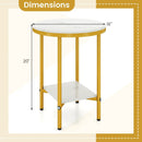 2-Tier Round Coffee Table with Storage Shelf by LJGDeals