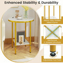 2-Tier Round Coffee Table with Storage Shelf by LJGDeals