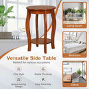 15 Inch 2-Tier Round End Table with Storage Shelf by LJGDeals