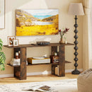 2-Tier TV Stand with Storage for TVs up to 55 Inch Console Table with Open Shelf by LJGDeals