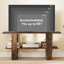 2-Tier TV Stand with Storage for TVs up to 55 Inch Console Table with Open Shelf by LJGDeals