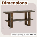 2-Tier TV Stand with Storage for TVs up to 55 Inch Console Table with Open Shelf by LJGDeals