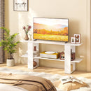 2-Tier TV Stand with Storage for TVs up to 55 Inch Console Table with Open Shelf