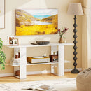 2-Tier TV Stand with Storage for TVs up to 55 Inch Console Table with Open Shelf by LJGDeals