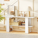 2-Tier TV Stand with Storage for TVs up to 55 Inch Console Table with Open Shelf by LJGDeals