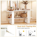 2-Tier TV Stand with Storage for TVs up to 55 Inch Console Table with Open Shelf by LJGDeals