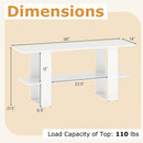 2-Tier TV Stand with Storage for TVs up to 55 Inch Console Table with Open Shelf by LJGDeals