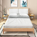 2 Pieces 2 Tiers Bamboo Nightstand for Living Room Bedroom-Natural by LJGDeals