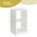 2 Pieces 2-tier Bookcase Set with Anti-toppling Device by LJGDeals