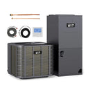2 Ton 18 SEER2 Central Air Conditioner Heat Pump System with Multi-Position Air Handler Unit by LJGDeals