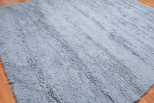 9' x 12' Hand Knotted 100% Wool Traditional Shag Oriental Area rug Blue