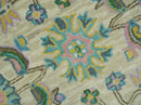 Beige Blue Purple Traditional Floral Hand Tufted Wool Area Rug