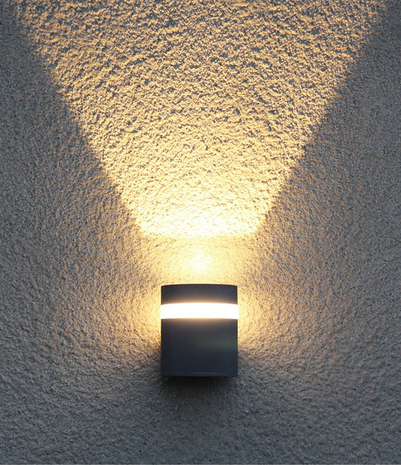 MIRODEMI® Modern Matte Black Outdoor Waterproof Aluminum LED Wall Light For Porch