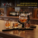 Fighter Jet Wine & Whiskey Decanter Set by The Wine Savant