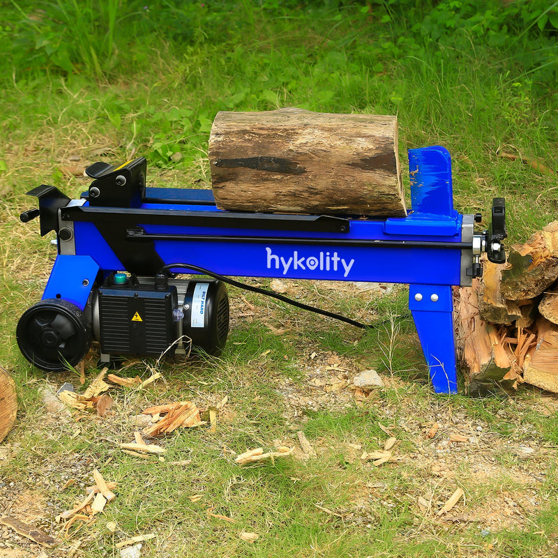 HYKOLITY Log Splitter 6.5 Ton, Wood Splitter Electric Powered 15Amp, with Hydraulic Ram, Electric Firewood Splitting Machine, Horizontal