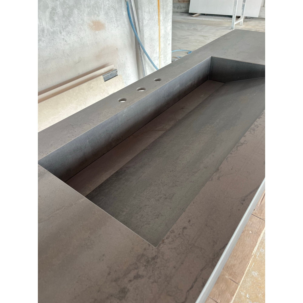 Metal Dark Engineered Porcelain Handcrafted Kitchen Bathroom Sink - Natural Stone Look, photo 2 of 21