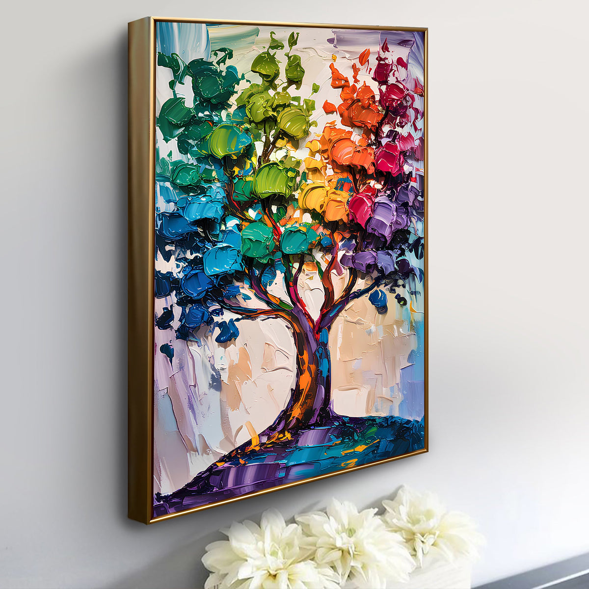 Rainbow Tree Abstract Wall Art, photo 2 of 10