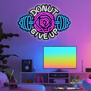 Donut Give Up Metal Neon Wall Art- LN0075