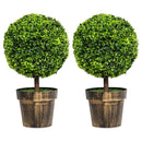 Artificial Ball Tree set of 2 with Natural Look and Water Resistance by LJGDeals