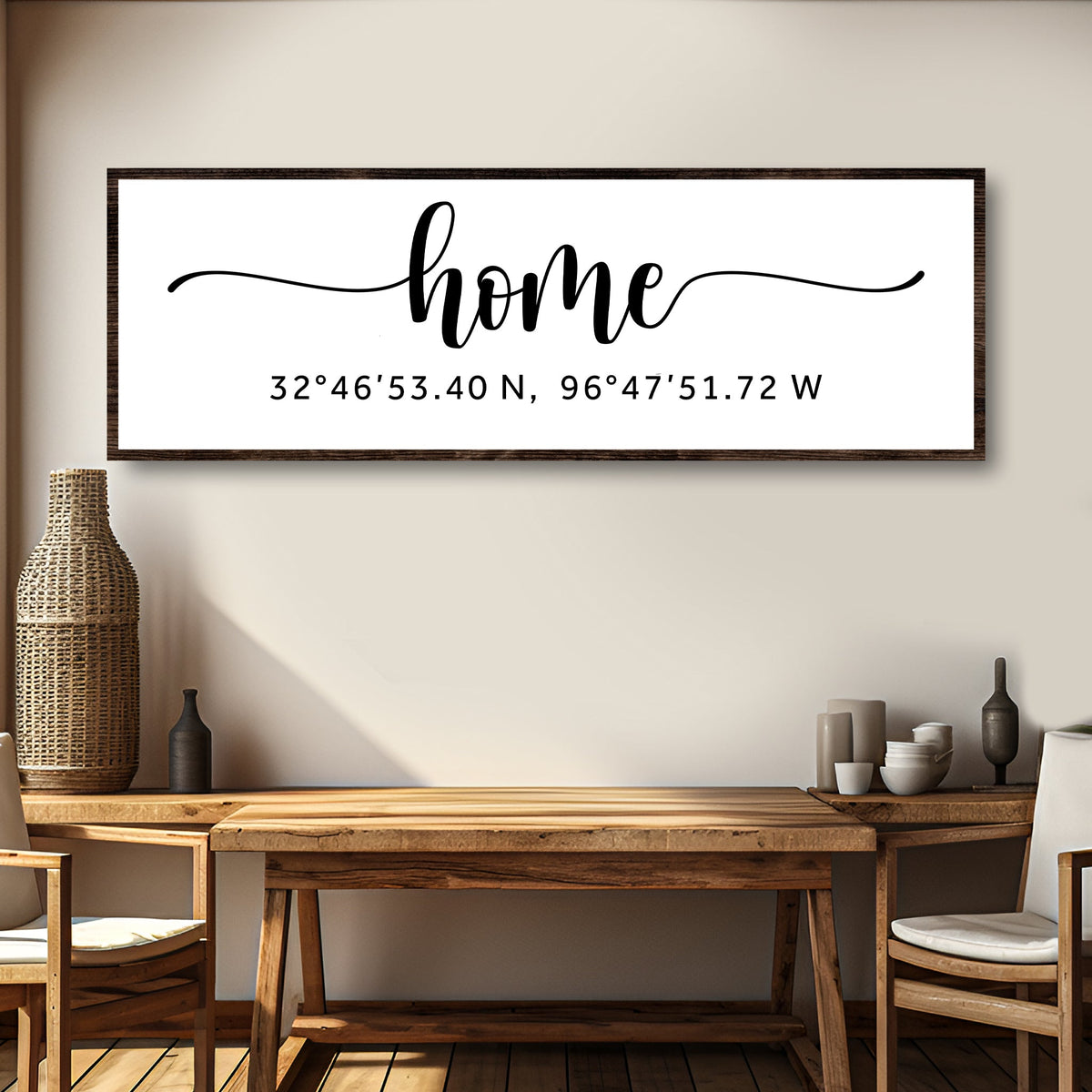 Family Home Coordinates Sign, photo 2 of 8