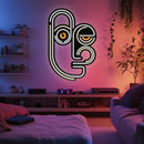 Abstract Line Art Metal Neon Wall Art- LN0005