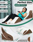 LX5 4-Piece Support for Shoulder & Upper Body Rest, Orthopedic Bed Wedge Pillow Set, Oat Brown