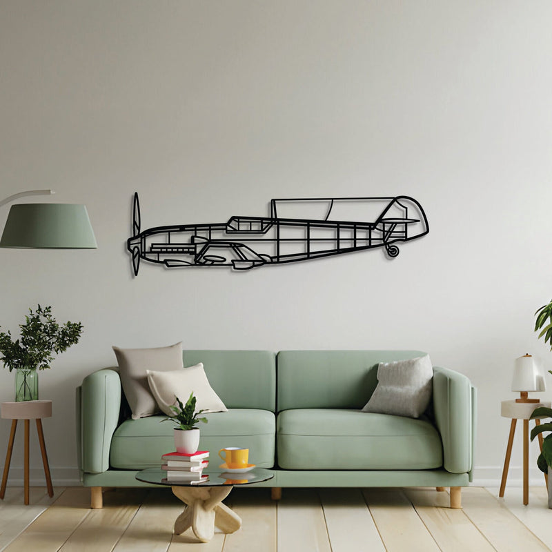 Bf 109E-3 Metal Aircraft Wall Art - NCP0523