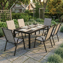 Lume Textilene Stackable Dining Set, 7-Piece