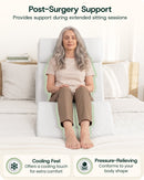 LX5 4-Piece Support for Shoulder & Upper Body Rest, Orthopedic Bed Wedge Pillow Set, Pebble White