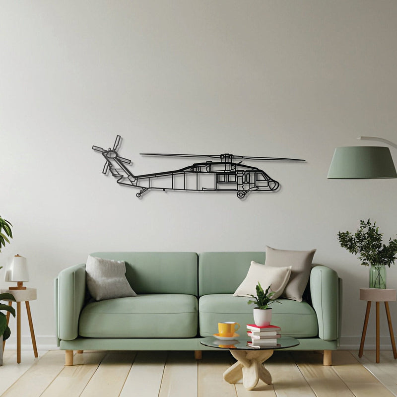 UH-60L Black Hawk Metal Aircraft Wall Art - NCP0147