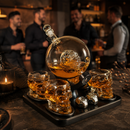 Skull Skeleton Wine & Whiskey Globe Decanter Set 850 mL