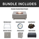 Propane Fire Pit Table Outdoor 50,000 BTU Firepits for Outside CSA Certified