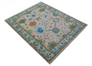 Emmy Custom Made Traditional Design Peach Hand Knotted Wool Rug