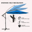 10 ft Cantilever Patio Umbrella with Crank – Multiple Colors by 2Dropme