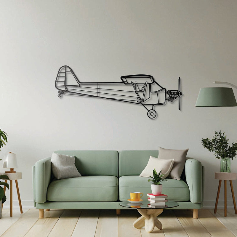 Piper J-3 Cub Metal Aircraft Wall Art - NCP0439