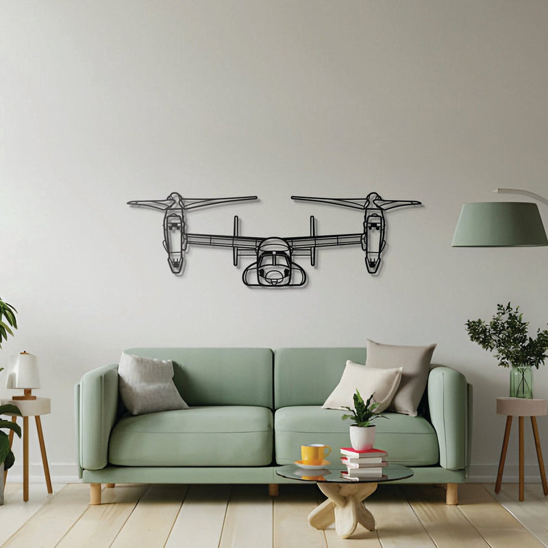 MV-22 Osprey Front Metal Aircraft Wall Art - NCP0186