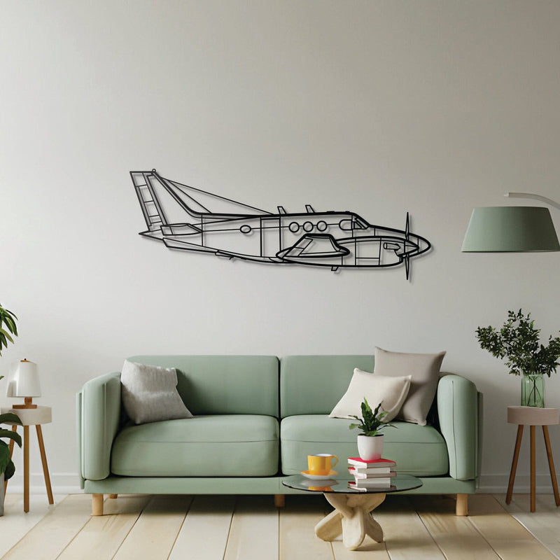 King Air C90A Metal Aircraft Wall Art - NCP0287