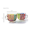 Renaissance Stained Glass Coffee Cup Mug Set Of 2 By Festive Colorful Coffee Cups St by The Wine Savant