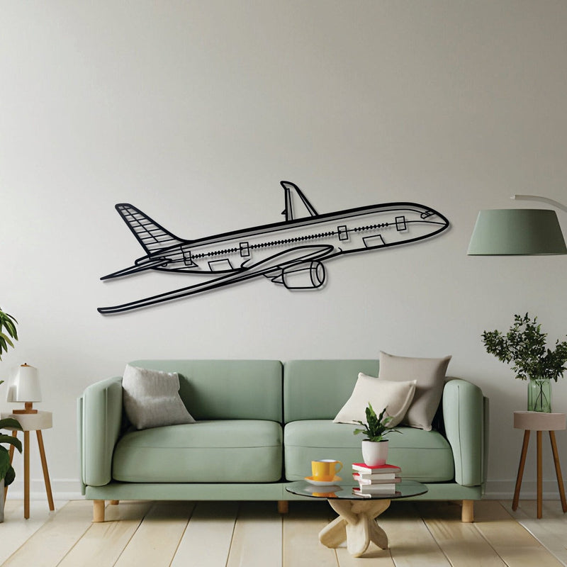 787 Angle Metal Aircraft Wall Art - NCP0013