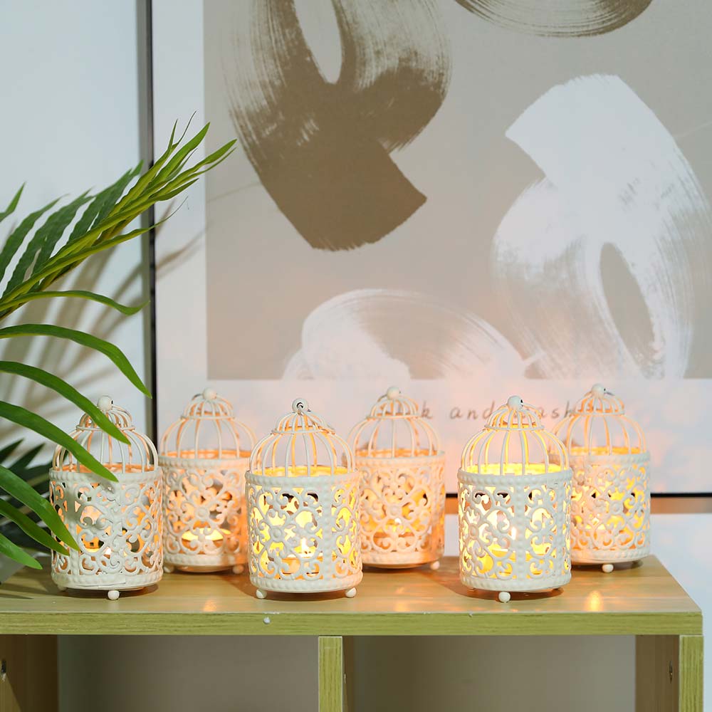 6 Pack Small Metal Candle Lanterns, photo 3 of 10