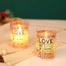 Glass Wax Battery LED Candle ( Set of 2 ) by JHY DESIGN