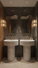 Freeform Brass Mirror - Butterfly Wall Mirror