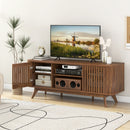 2-Door TV Stand for TVs up to 60 Inches with Adjustable Shelves-Walnut by LJGDeals
