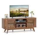 2-Door TV Stand for TVs up to 60 Inches with Adjustable Shelves-Walnut by LJGDeals
