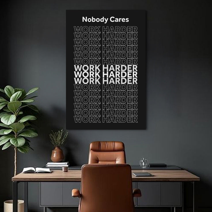 Work Harder Motivational Wall Sign, photo 2 of 10