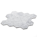 Carrara White 9x10 Hexagon Honed Marble Peel & Stick Tile (10 pack, 6.41 sq ft/case)
