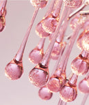 Imbersago | Modern Pink Crystal Chandelier for Living Room, Dining Room, Bedroom
