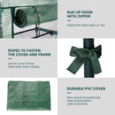 4 Tiers Mini Greenhouse with Caster Wheels Portable Outdoor Planter House